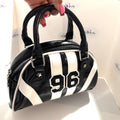 Black & White Varsity 96 Shirt Purse | Mini Sporty Statement Handbag